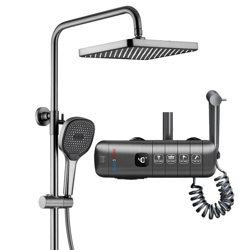 XYlivingstore Deluxe Shower System with Digital Display and Piano Button Design