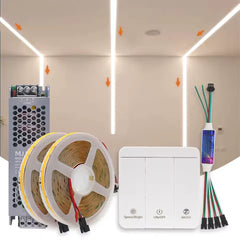 WS2811 Flowing Water LED Strip – 24V COB Tape Light, 10M/15M/20M, Warm/Cool White, Sequential & Sync Remote Control