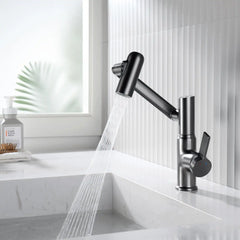 XYlivingstore Rotatable Single-Hole Faucet with Temperature Display & Pull-Out Sprayer