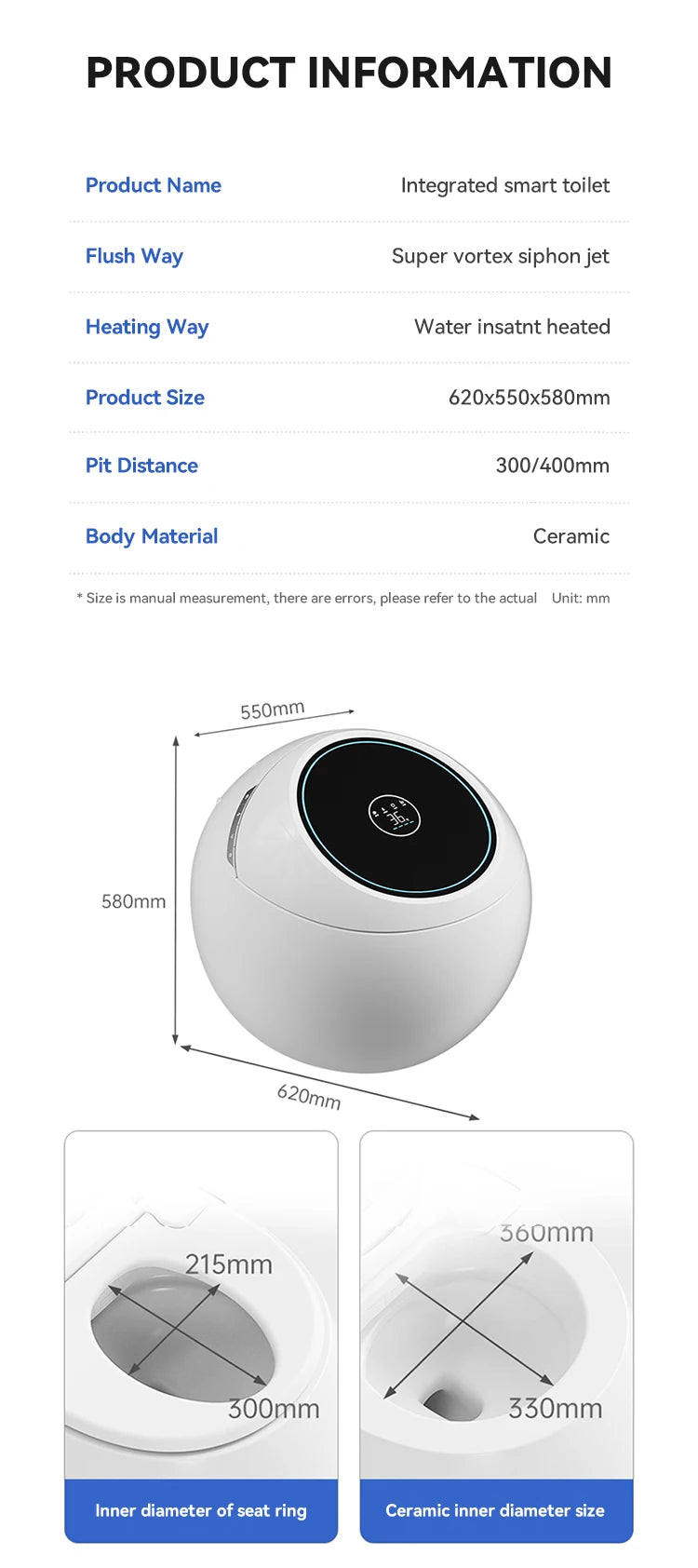 XYlivingstore New Bathroom Automatic Ceramic Smart Toilet